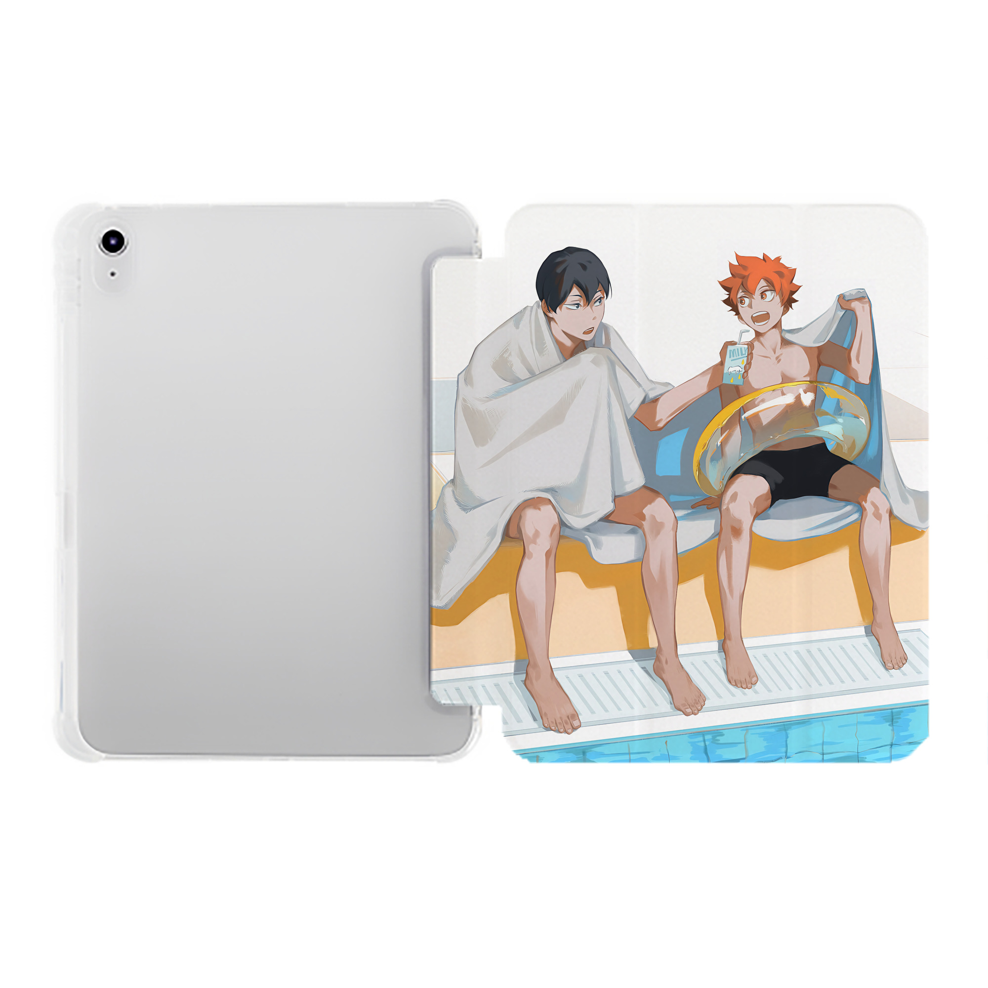 （画像用） ハイキュー!! Haikyu!! IPad ケース ペン収納付き 三つ折りスタンド PUレザー×シリコン 対応機種9.5/10.5/10.9インチ
